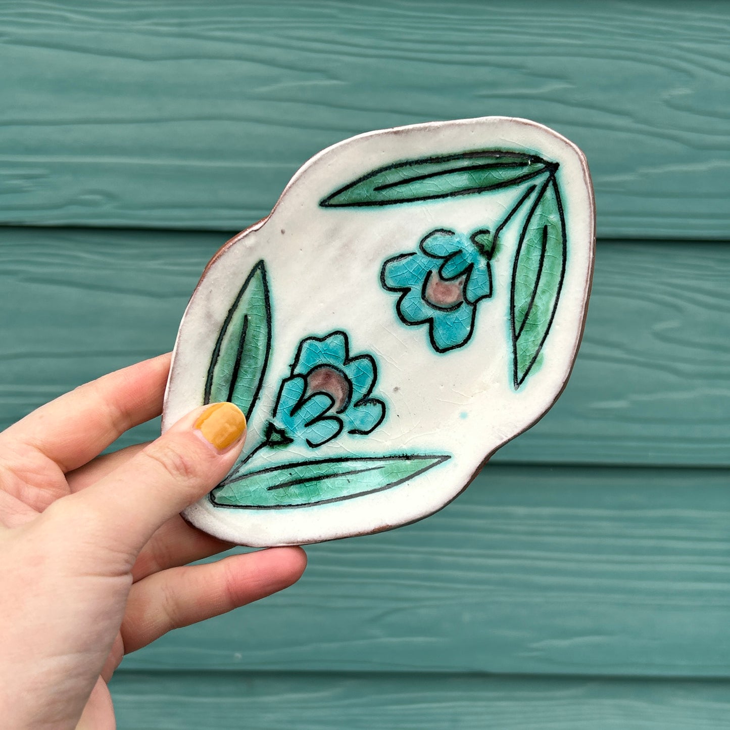 Maria Dondero Two Blossom Plate