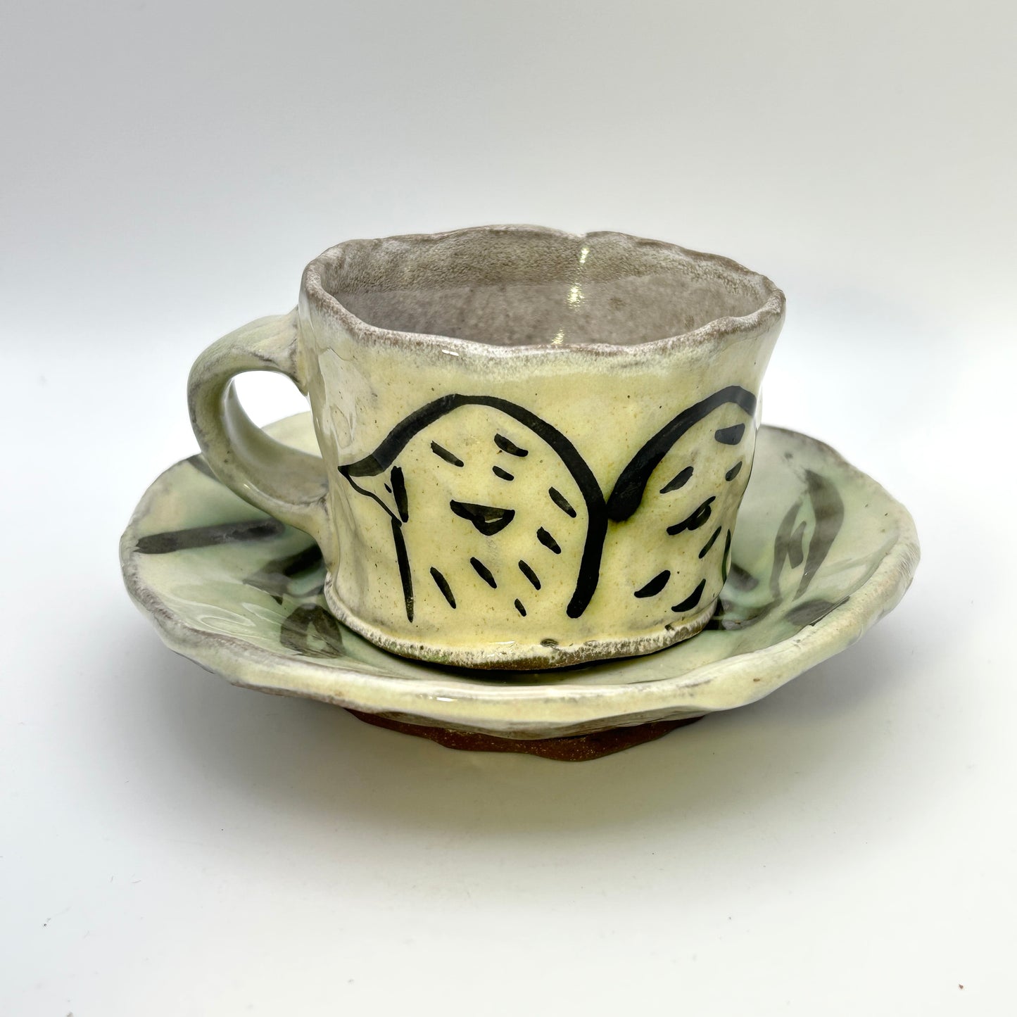 Maria Dondero Hand Pinched Espresso Cup & Saucer