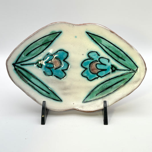 Maria Dondero Two Blossom Plate